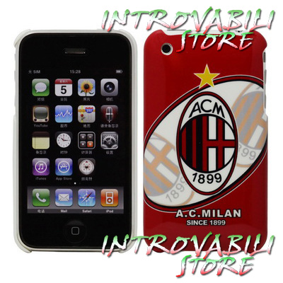 COVER GUSCIO DECORATO A.C. MILAN 1899 PER APPLE IPHONE 3G / 3Gs