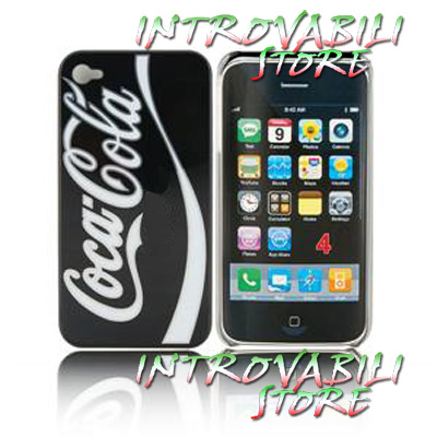 COVER GUSCIO DECORATA COCA COLA APPLE IPHONE 4