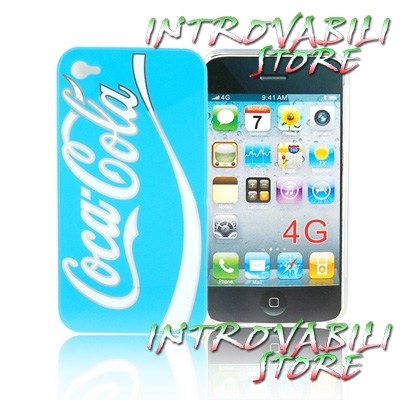 COVER GUSCIO DECORATA COCA COLA APPLE IPHONE 4