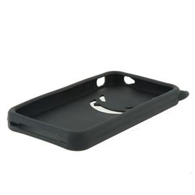 CUSTODIA GUSCIO IN SILICONE MORBIDO ANTI URTO DEVIL NERO PER APPLE IPHONE 4 - 4s